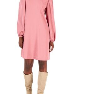 Elegant Pink Long Sleeve Dress